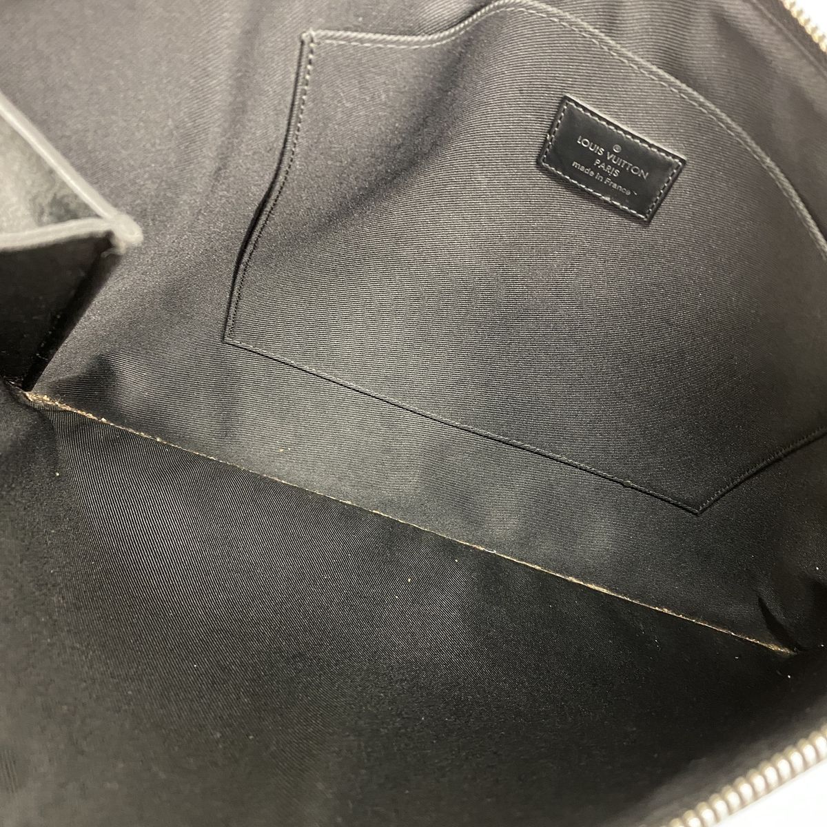 Louis Vuitton Clutch Damier Graphite Pochette Jules GM Black Gray Christopher — view 4