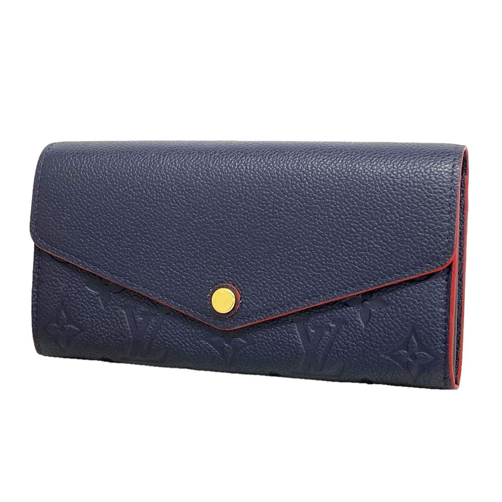 Louis Vuitton Wallet Monogram Empreinte Portefeuille Sarah Marine Rouge