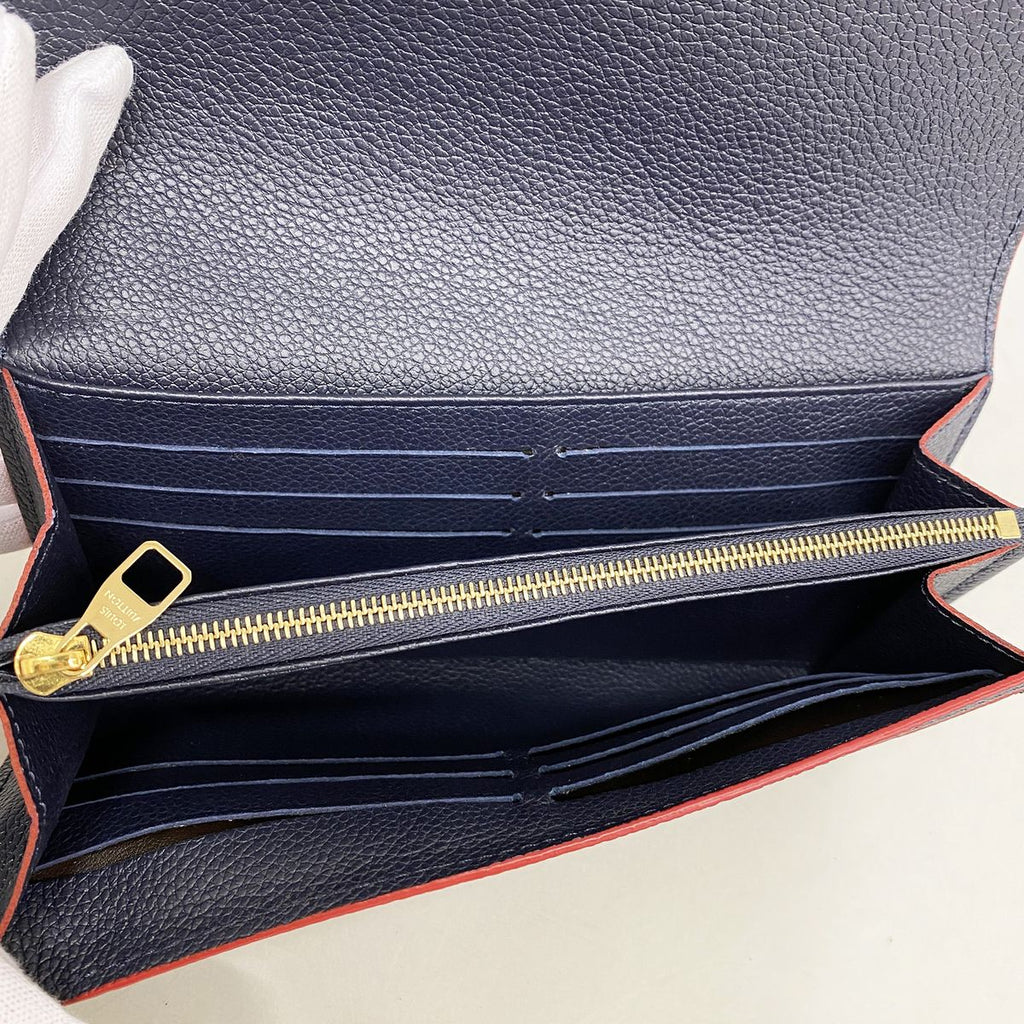 Louis Vuitton Wallet Monogram Empreinte Portefeuille Sarah Marine Rouge — view 3