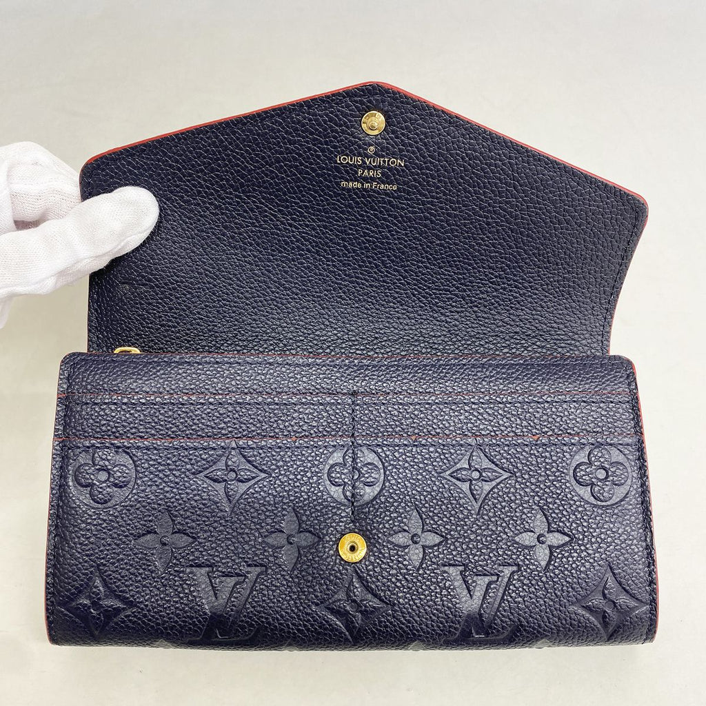 Louis Vuitton Wallet Monogram Empreinte Portefeuille Sarah Marine Rouge — view 6