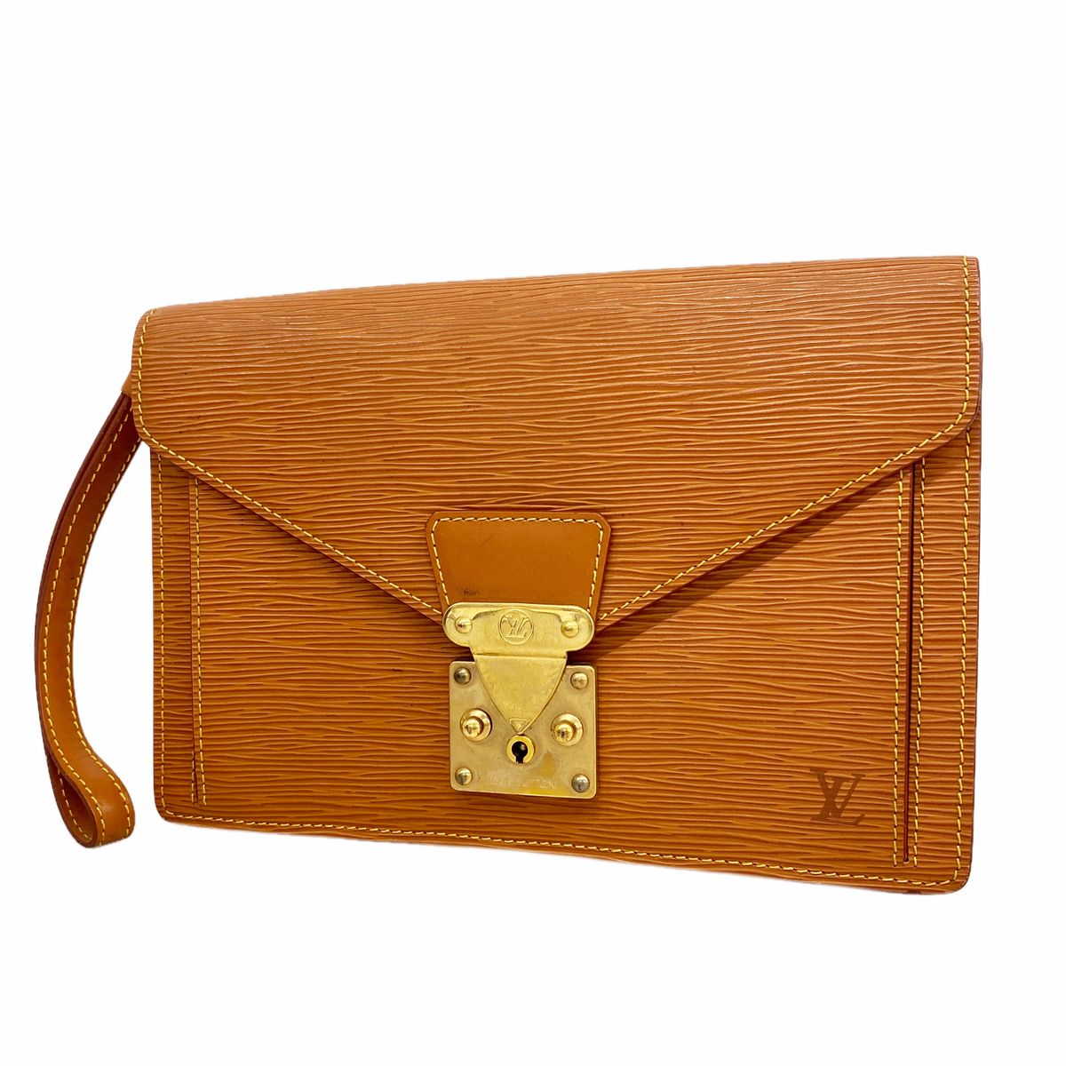 Louis Vuitton Clutch Epi Pochette Series Dragonne Cipango Gold