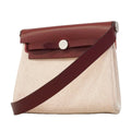 Hermes Shoulder Bag Herbag Zip Mini Toile H Rouge Ash Silver