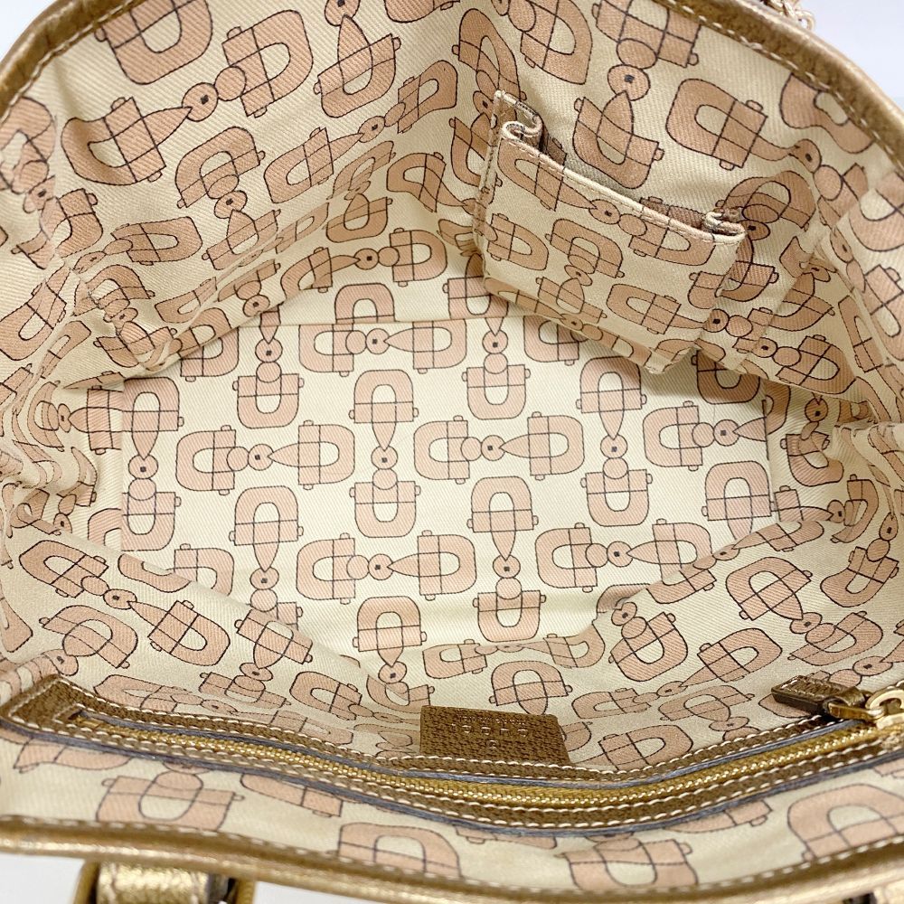 Gucci Handbag GG Canvas Beige Brown Champagne Gold — view 4