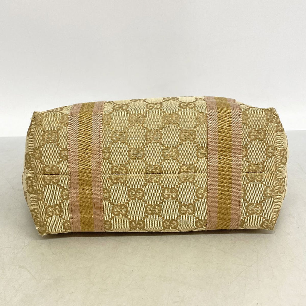 Gucci Handbag GG Canvas Beige Brown Champagne Gold — view 3