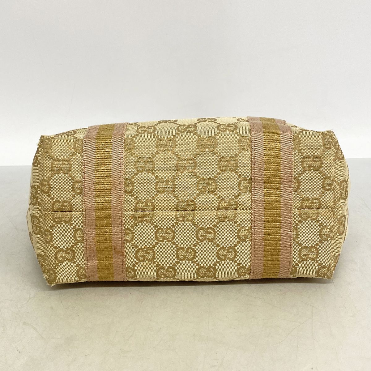 Gucci Handbag GG Canvas Beige Brown Champagne Gold — view 3