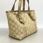 Gucci Handbag GG Canvas Beige Brown Champagne Gold — view 2