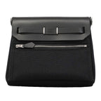 Hermes Shoulder Bag Herbag Zip Mini Toile Military Black Silver — view 6