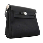 Hermes Shoulder Bag Herbag Zip Mini Toile Military Black Silver — view 2