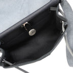 Hermes Shoulder Bag Herbag Zip Mini Toile Military Black Silver — view 4