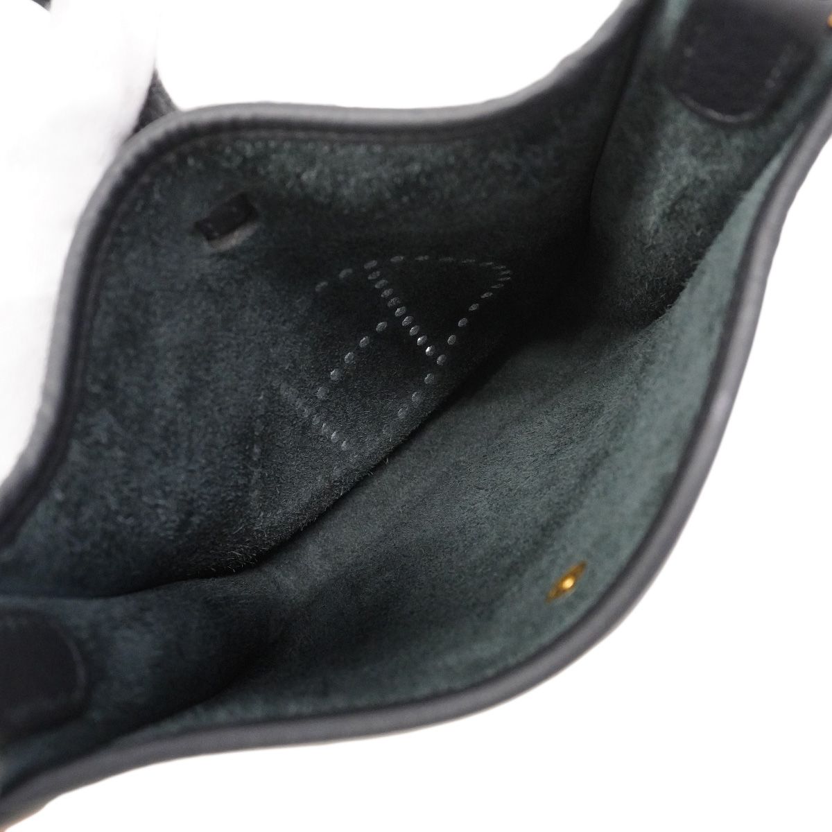 Hermes Shoulder Bag Evelyne TPM Taurillon Clemence Bleu Nuit Gold — view 4
