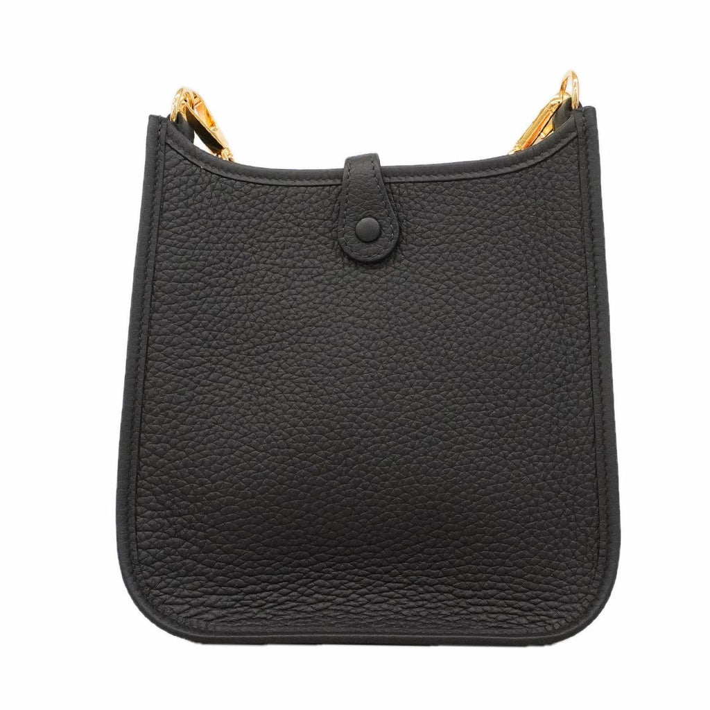 Hermes Shoulder Bag Evelyne TPM Taurillon Clemence Bleu Nuit Gold — view 7
