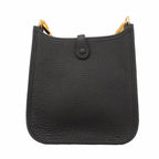 Hermes Shoulder Bag Evelyne TPM Taurillon Clemence Bleu Nuit Gold — view 7