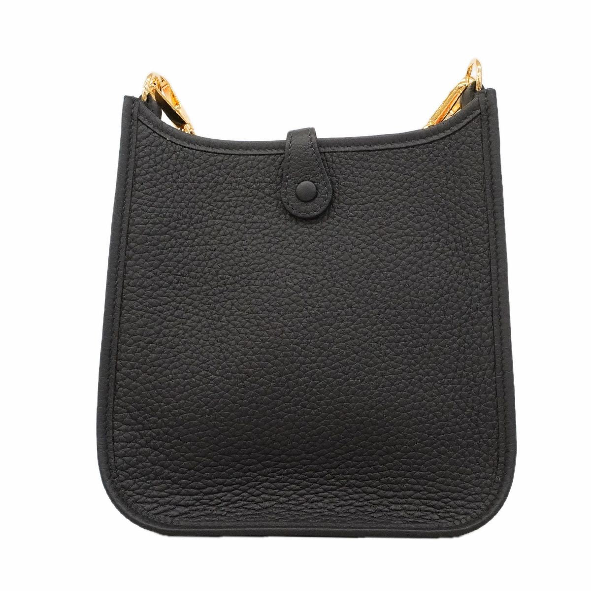Hermes Shoulder Bag Evelyne TPM Taurillon Clemence Bleu Nuit Gold — view 7