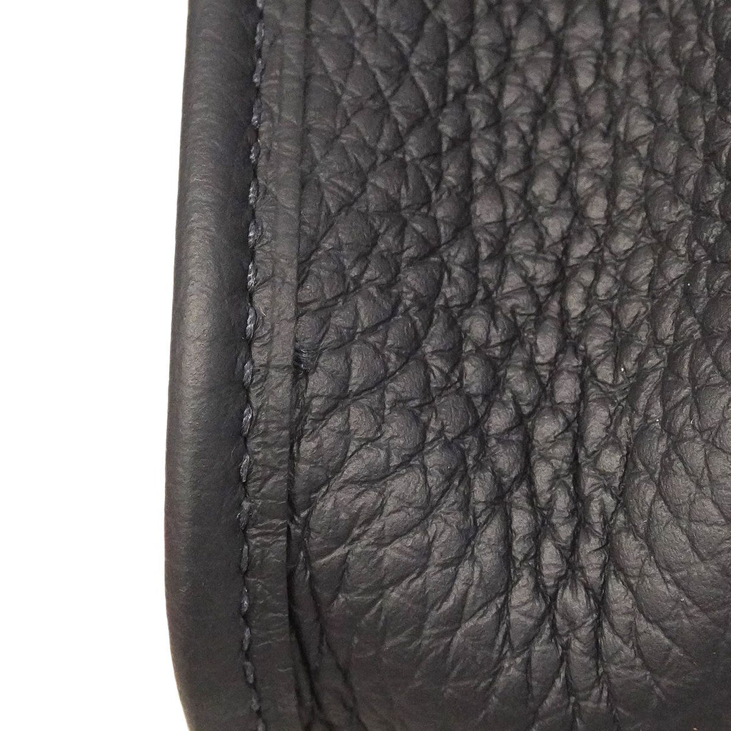 Hermes Shoulder Bag Evelyne TPM Taurillon Clemence Bleu Nuit Gold — view 6