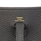 Hermes Shoulder Bag Evelyne TPM Taurillon Clemence Bleu Nuit Gold — view 5