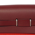 Hermes Shoulder Bag Herbag Zip PM Toile Military Rouge Ladue Silver — view 7