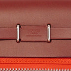 Hermes Shoulder Bag Herbag Zip PM Toile Military Rouge Ladue Silver — view 5