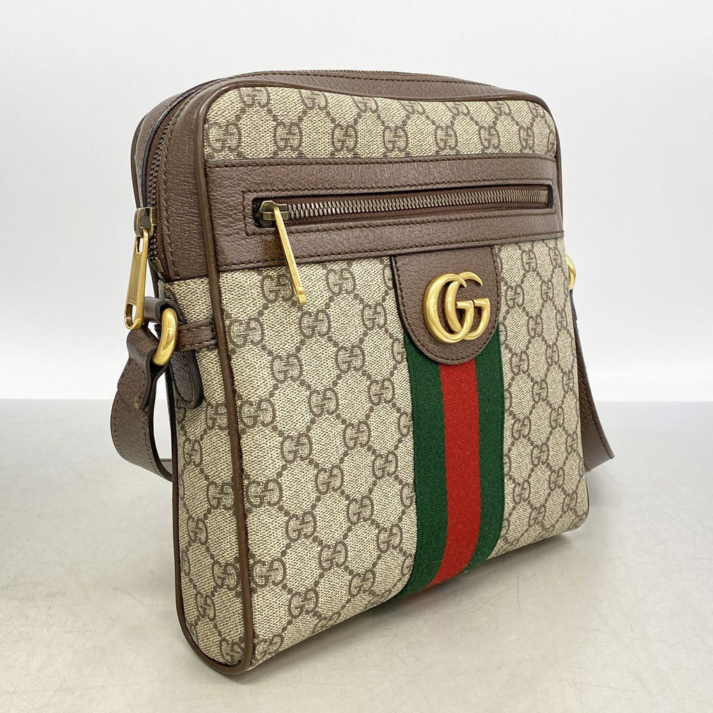 Gucci Shoulder Bag Ophidia Brown Beige Gold — view 2