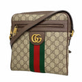 Gucci Shoulder Bag Ophidia Brown Beige Gold