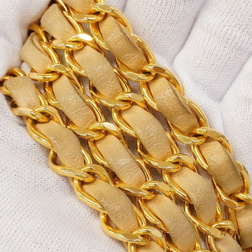 Chanel Shoulder Bag Mini Quilted Lambskin Beige Gold — view 7
