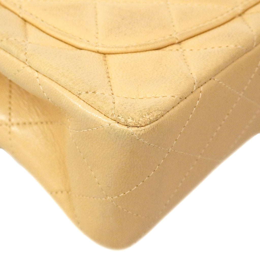 Chanel Shoulder Bag Mini Quilted Lambskin Beige Gold — view 6