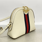 Gucci Shoulder Bag Ophidia Leather Ivory Gold — view 2