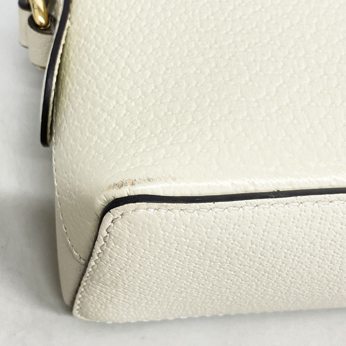 Gucci Shoulder Bag Ophidia Leather Ivory Gold — view 6