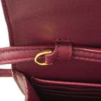 Fendi Shoulder Bag Leather Bordeaux Gold — view 7