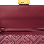 Fendi Shoulder Bag Leather Bordeaux Gold — view 8