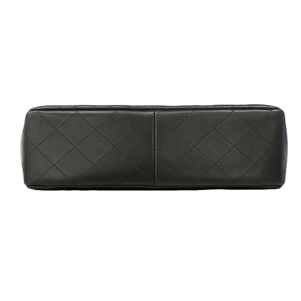 Chanel Shoulder Bag Maxi Quilted Lambskin Black Silver — view 3