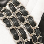 Chanel Shoulder Bag Maxi Quilted Lambskin Black Silver — view 7