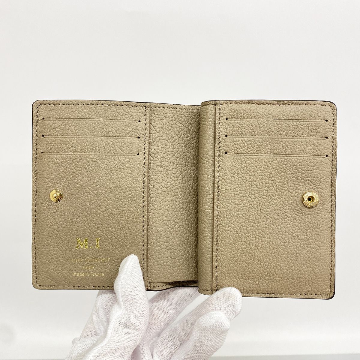 Louis Vuitton Wallet Monogram Empreinte Bicolor Portefeuille Clair Tourterelle — view 3