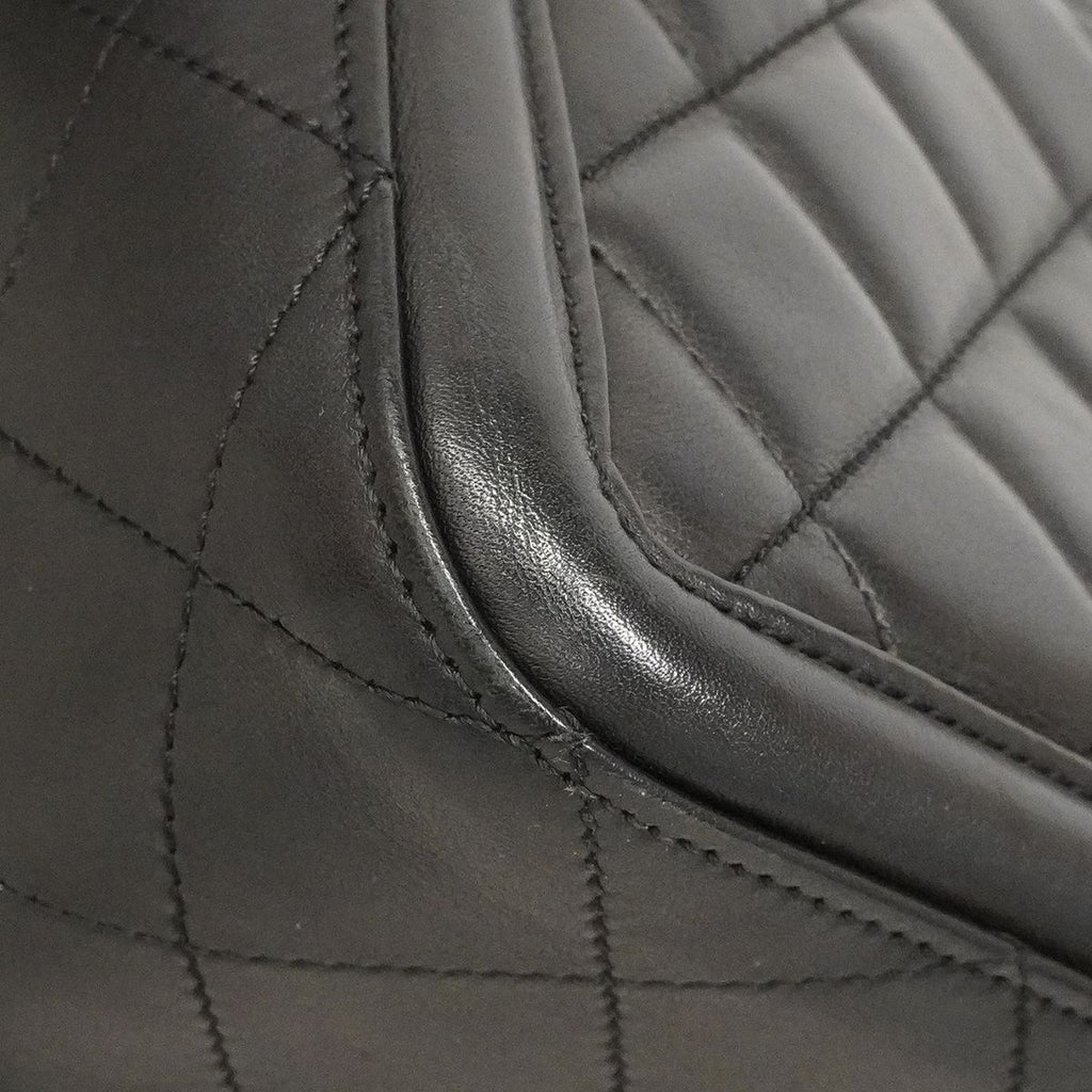 Chanel Shoulder Bag Quilted Lambskin Black Gold — view 6