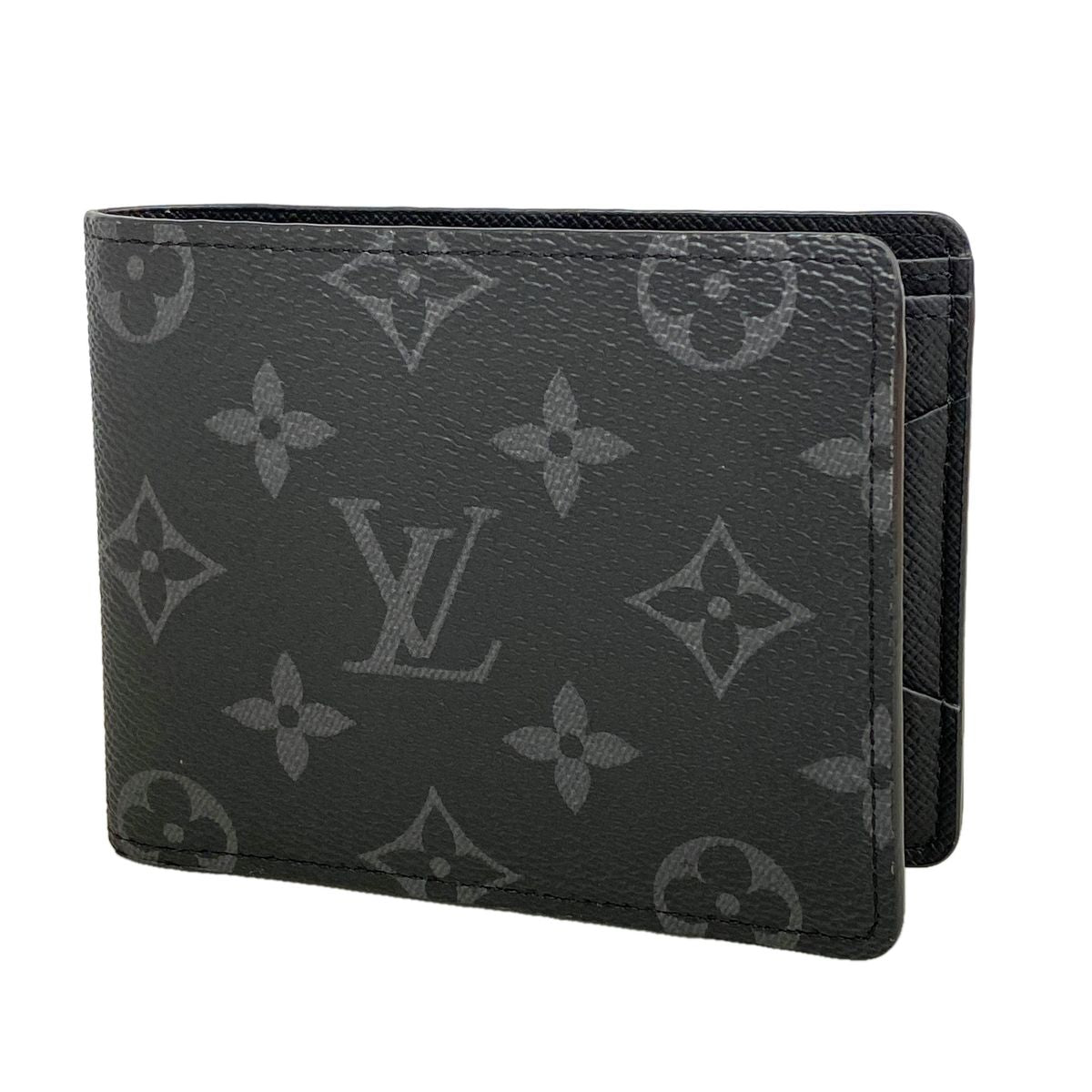Louis Vuitton Billfold Monogram Eclipse Portefeuille Multiple Black Wallet
