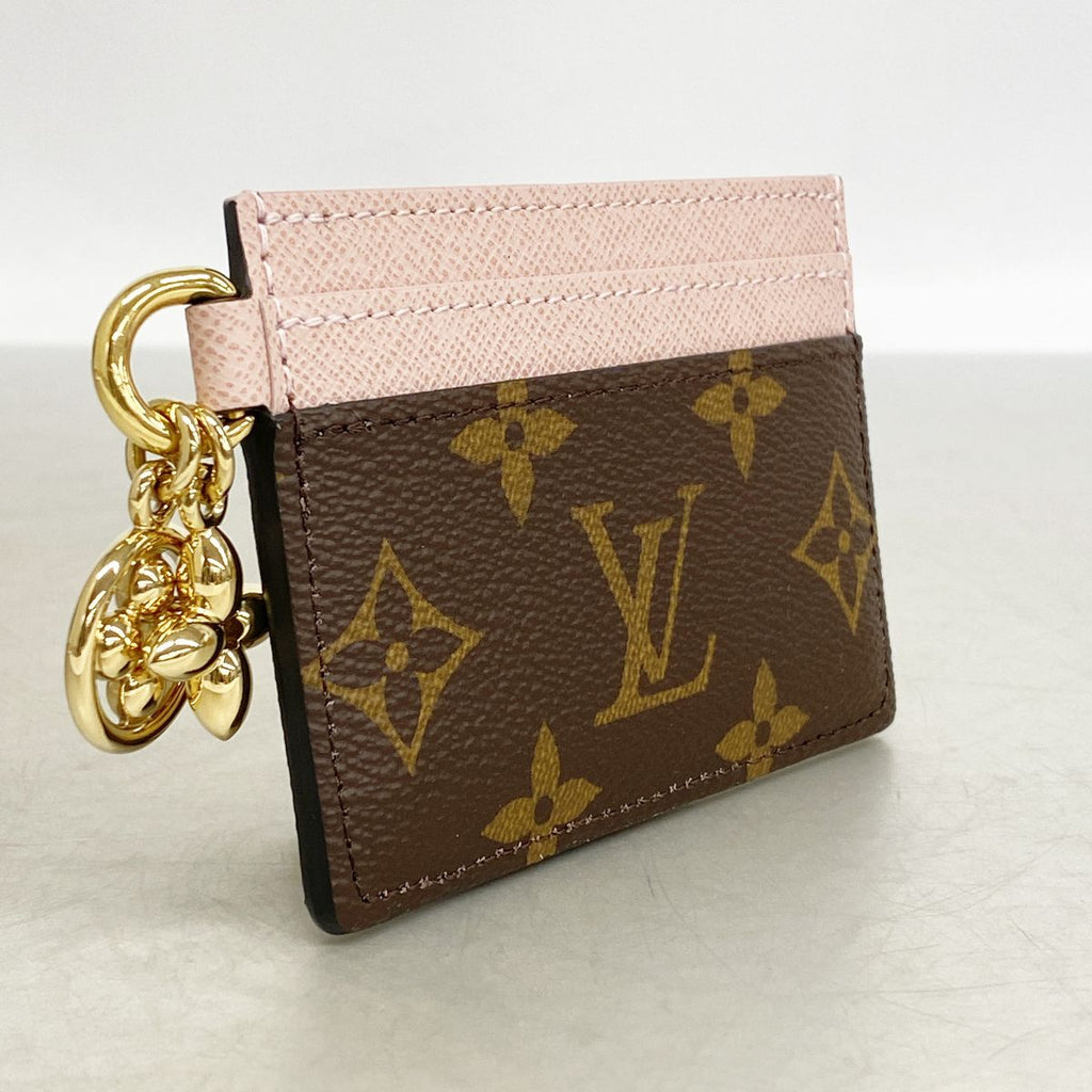 Louis Vuitton Card Case Monogram LV Charm Brown — view 2