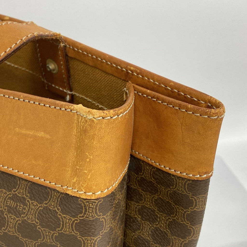 Celine Tote Bag Macadam Brown Gold — view 7