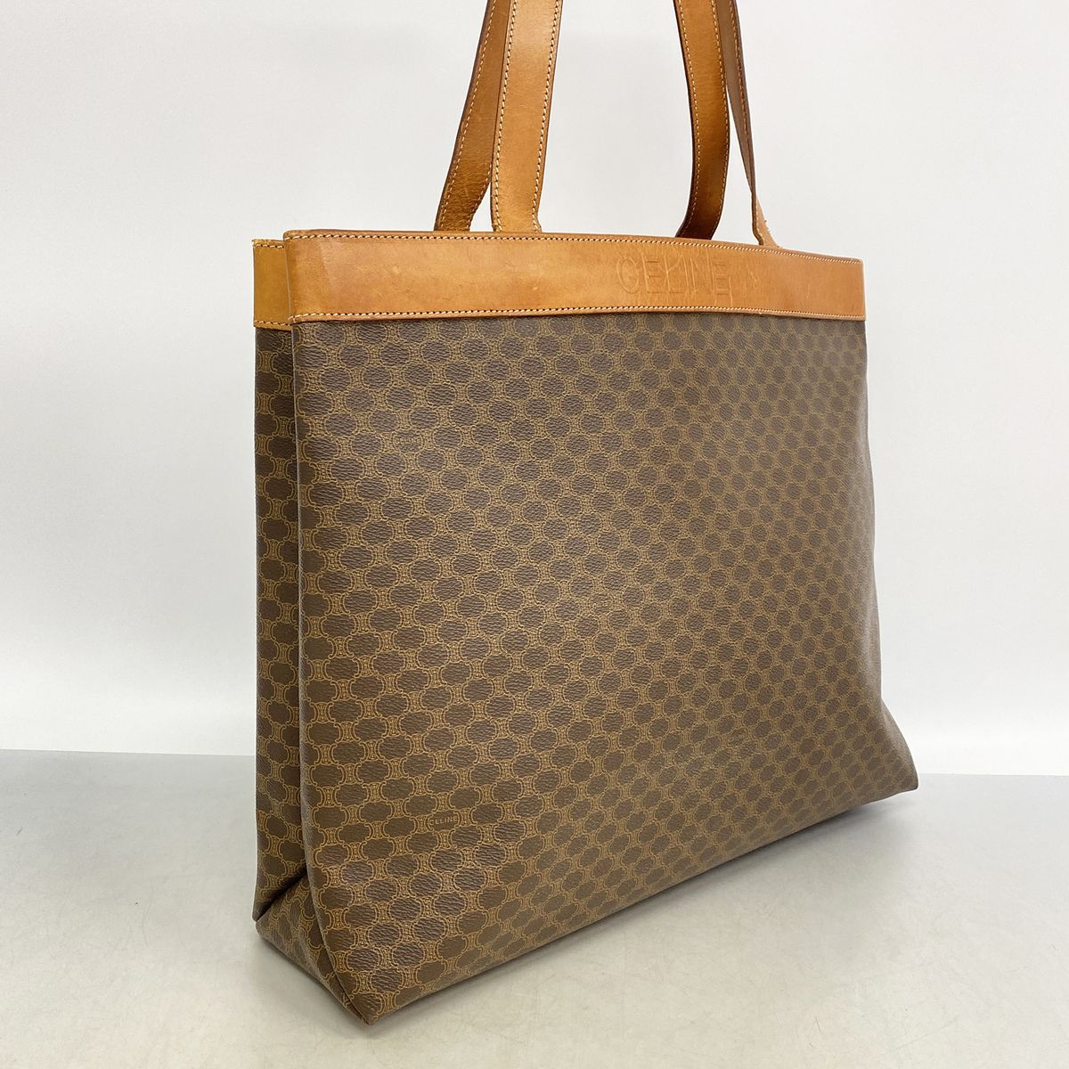 Celine Tote Bag Macadam Brown Gold — view 2