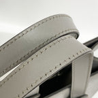 Gucci Tote Bag GG Embossed Leather Gray Silver — view 6