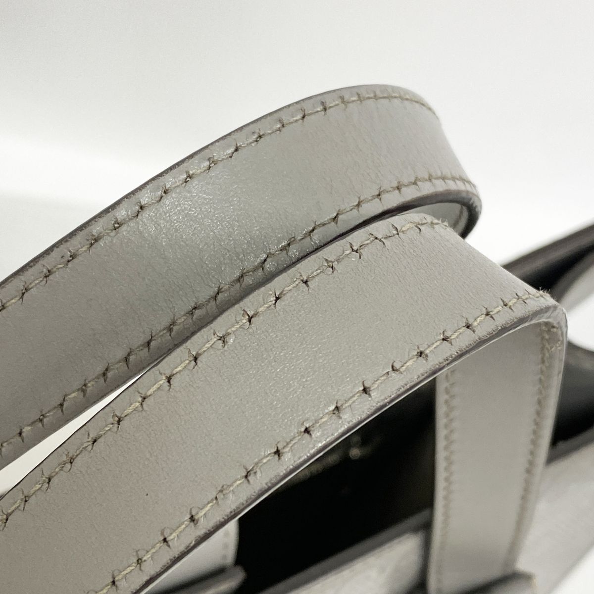 Gucci Tote Bag GG Embossed Leather Gray Silver — view 6