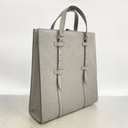 Gucci Tote Bag GG Embossed Leather Gray Silver — view 2
