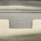 Gucci Tote Bag GG Embossed Leather Gray Silver — view 5