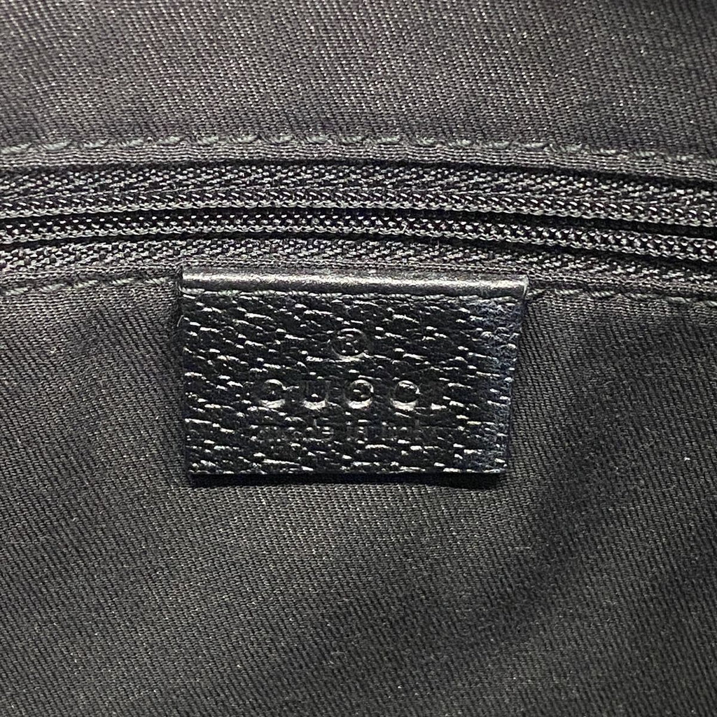 Gucci Shoulder Bag Abbey Leather Black Champagne Gold — view 5