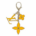 Louis Vuitton Key Holder Charm Epi Bijou Sac Fleur de Silver Citron