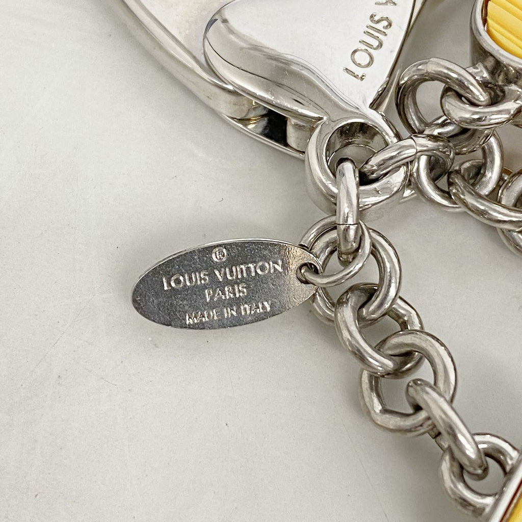 Louis Vuitton Key Holder Charm Epi Bijou Sac Fleur de Silver Citron — view 3