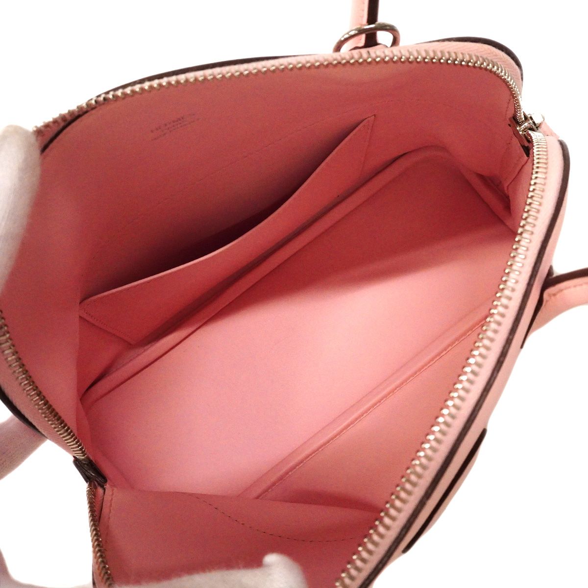 Hermes Handbag Bolide 27 Swift Rose Sakura Silver 2-Way Bag — view 4