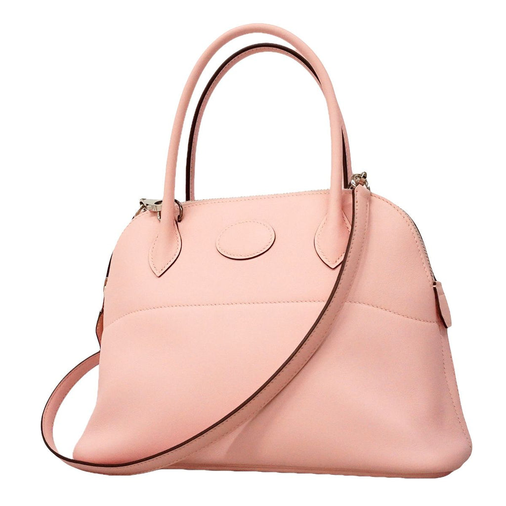 Hermes Handbag Bolide 27 Swift Rose Sakura Silver 2-Way Bag