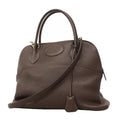 Hermes Handbag Bolide 31 Taurillon Clemence Ebene Silver 2-Way Bag