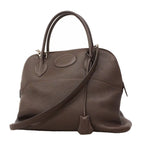Hermes Handbag Bolide 31 Taurillon Clemence Ebene Silver 2-Way Bag