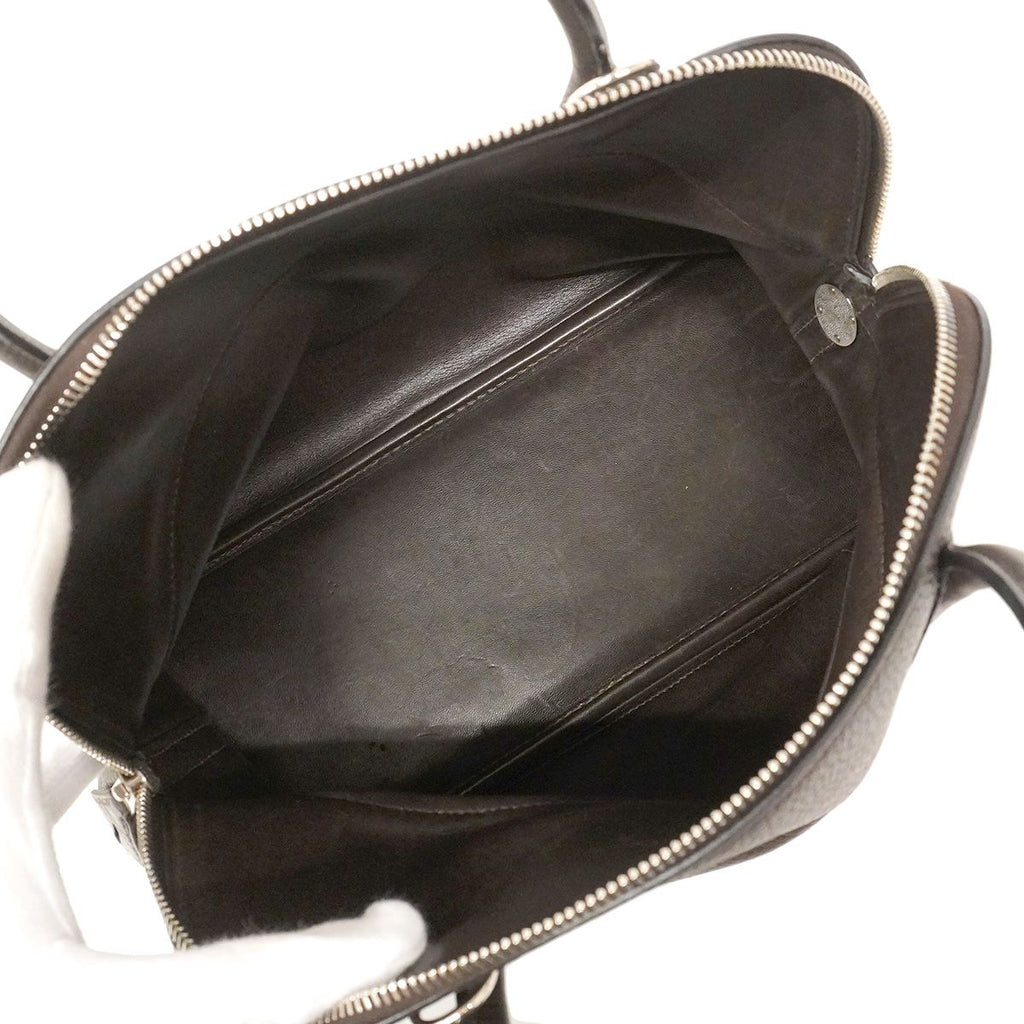 Hermes Handbag Bolide 31 Taurillon Clemence Ebene Silver 2-Way Bag — view 4
