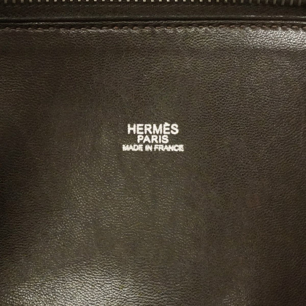 Hermes Handbag Bolide 31 Taurillon Clemence Ebene Silver 2-Way Bag — view 5